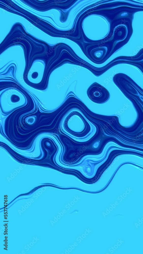 Abstract motion background with liquid bright azure and shining oil texture, wavy smooth surface with white glares. Computer, technology, business and art theme concept. - 4K Seamless loop background Abstract motion background with liquid bright azure and shining oil texture, wavy smooth surface with white glares. Computer, technology, business and art theme concept. - 4K Seamless loop background