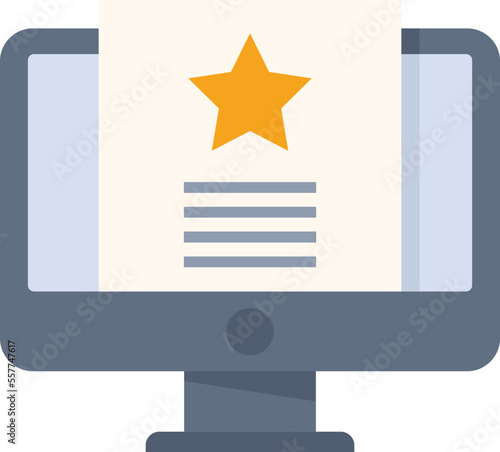 Quality monitor icon flat vector. Digital experience. Air software isolated