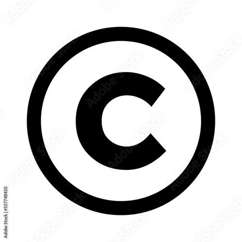 C Symbol trademark on Transparent Background photo