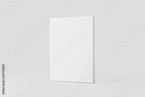 US Letter Softcover Book Cover White Blank Mockup © Threedy Artist