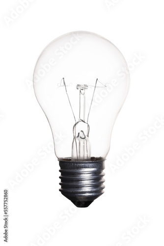 Fotobehang Light bulb png isolated on an empty background.