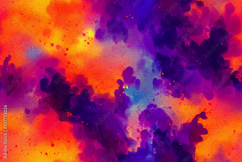 Water Color Background With Multiple Colors Splash In it | Generative Art
