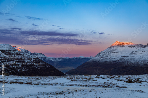 Last rays of the setting sun , Iceland