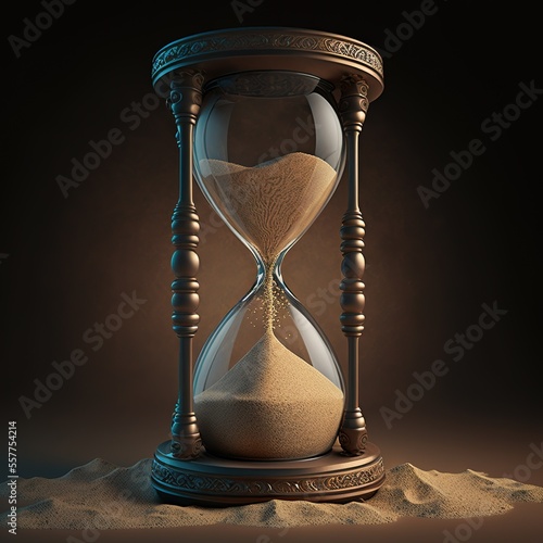 Hourglass with sand Generative AI