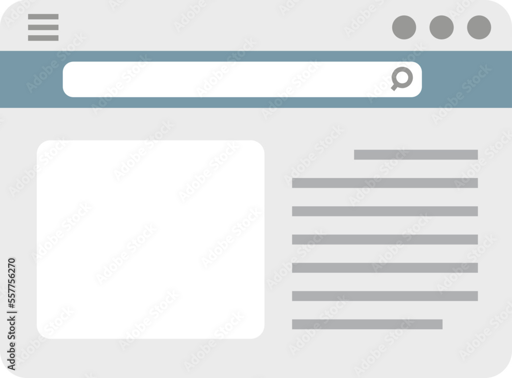 Browser dialog icon flat vector. Web screen. Website tab isolated