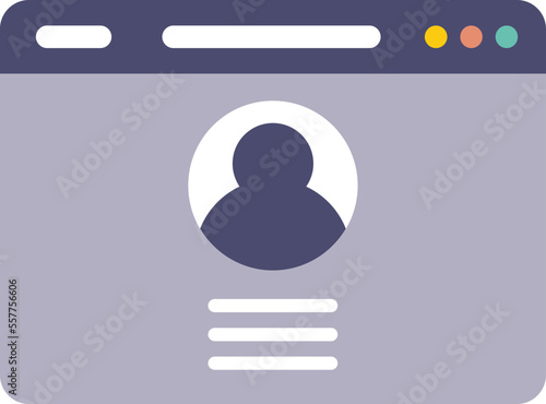 Browser search icon flat vector. Window computer. Internet interface isolated
