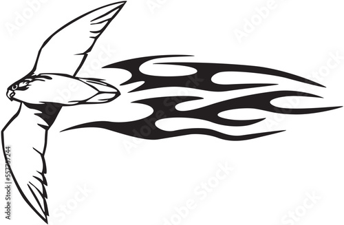 illustration of a flying bird