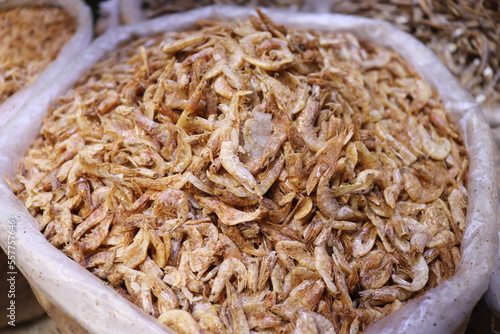 testy symbet of shrimp in a market.