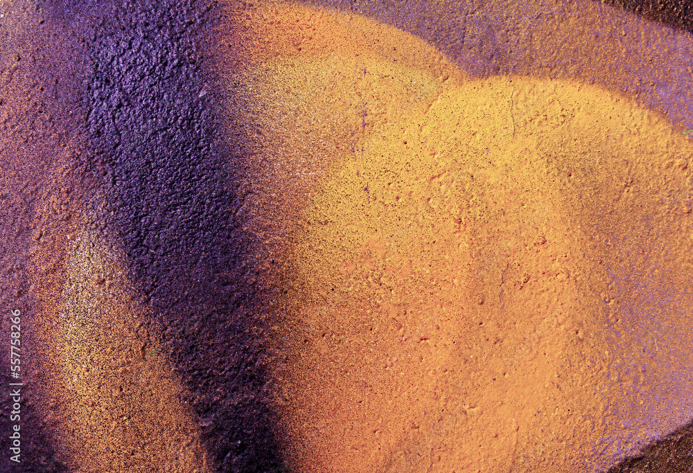 Fototapeta premium Beautiful bright colorful street art graffiti background. Abstract creative spray drawing fashion colors on the walls of the city. Urban Culture gradient texture, copyspace backdrop
