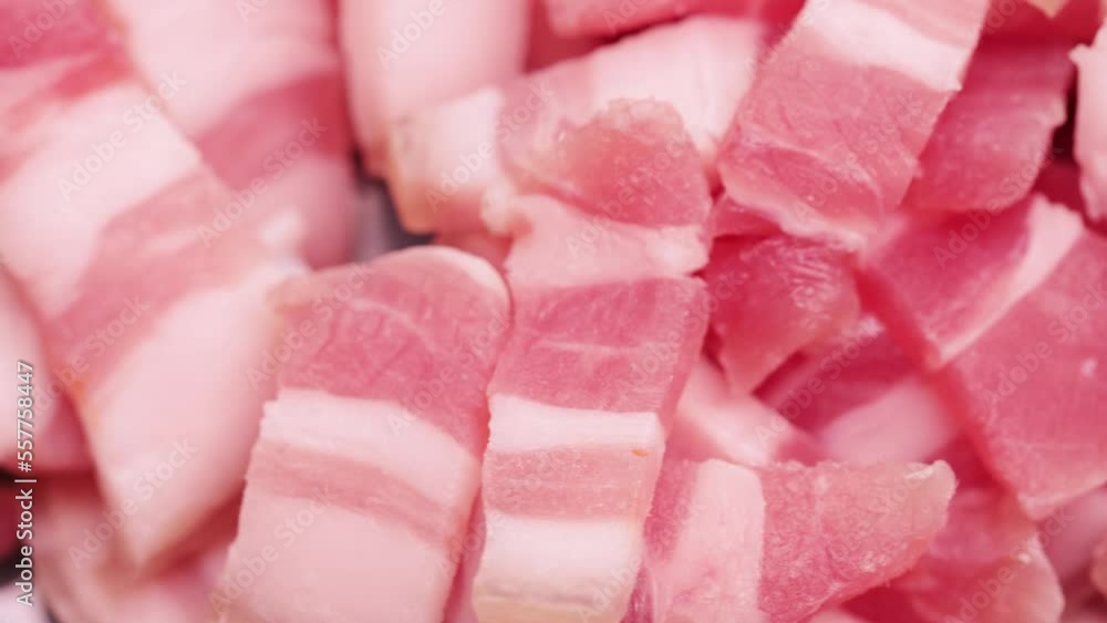Pile of lard with meat Pile of lard with meat