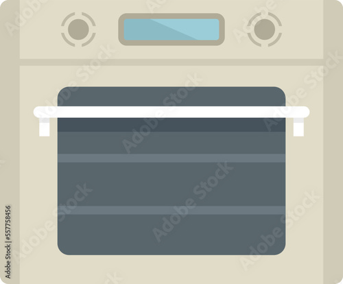 Cooking convection oven icon flat vector. Gas kitchen stove. Cooker oven isolated