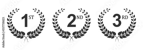 Set of Award icons.Laurel wreath. Vector Illustration