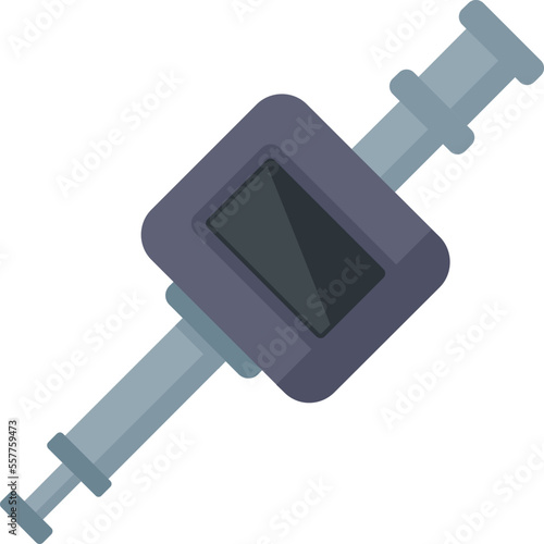 Modern micrometer icon flat vector. Caliper scale. Micrometer precision isolated