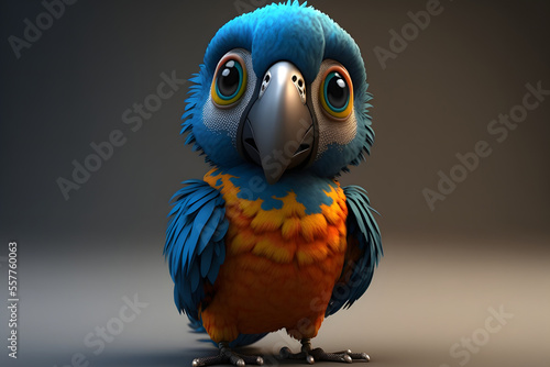 Cute Macaw 3D Avatar