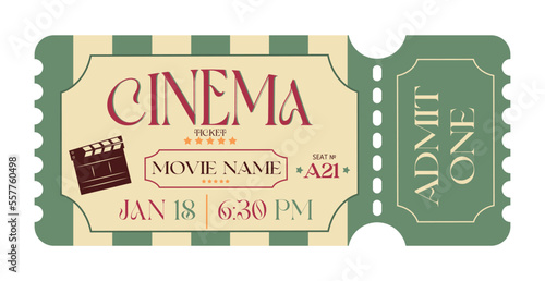 Cinema ticket.vintage ticket