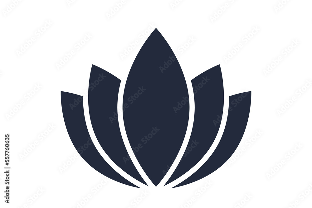 Lotus flower icon. Vector illustration. Flat style element. Lotus flower icon. Vector illustration. Flat style element.