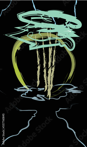 abstract illustration for trees and the surrounding environment