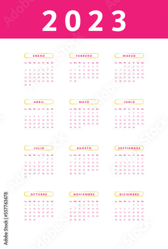 2023 calendar, yearly organizer, yearly calendar, calendar