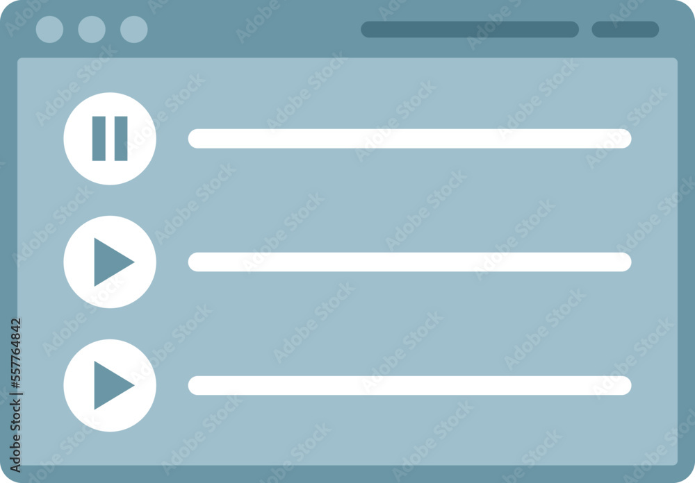 App playlist icon flat vector. Song list. Music mobile isolated App playlist icon flat vector. Song list. Music mobile isolated