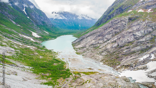 The valley to the Nigardsbreen glacier in the Jostedal nature park in Norway © Photofex