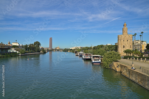 Torre del Oro and the river at daylight