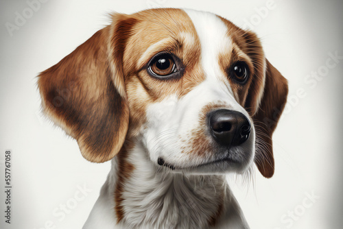 beagle dog portrait - hyperrealistic illustration © Graxaim