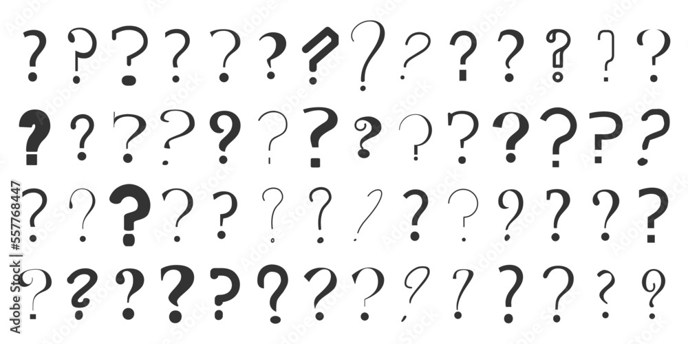 Set of question mark icon. vector illustration Set of question mark icon. vector illustration
