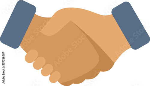 Reliability handshake icon flat vector. Trust integrity. Social business isolated