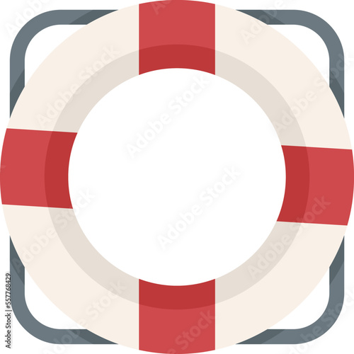 Lifebouy icon flat vector. Saver life ring. Emergency survival isolated