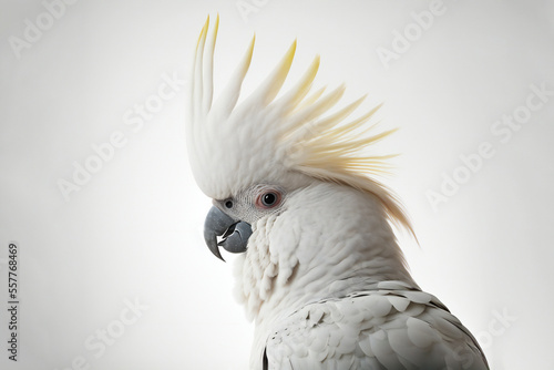close-up of a cockatoo - hyperrealistic illustration