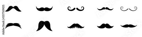set of hipster fashion .collection moustache icon