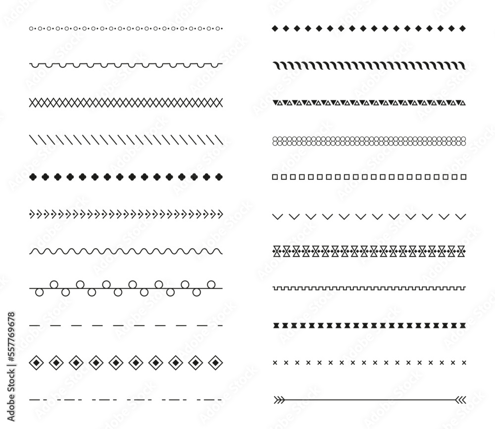 Stitch stitches vector set. Stitched repeated seams big collection. Sewing machine stitches. Seam line seamless pattern for fabric structure. Stitch stitches vector set. Stitched repeated seams big collection. Sewing machine stitches. Seam line seamless pattern for fabric structure.