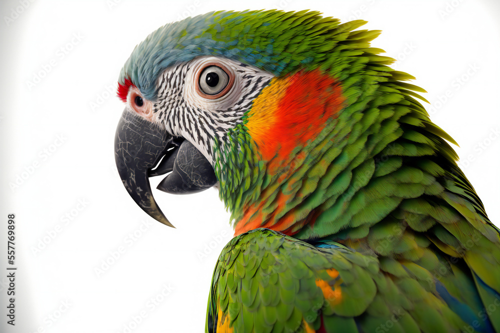Fototapeta premium close-up of a parrot - hyperrealistic illustration