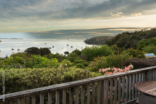 View from Oban and Halfmoon Bay at Stewart Island  New Zealand