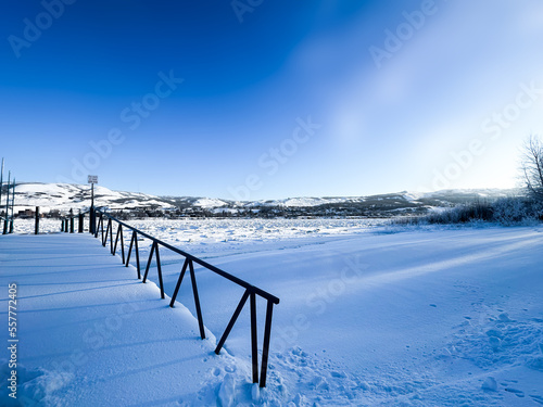 Winter Canada Snow Peace River Frost Frosty Cold Perfect Day Blue Bird Sky