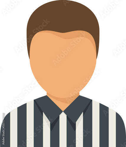 American football referee icon flat vector. Whistle penalty. Sport judge isolated