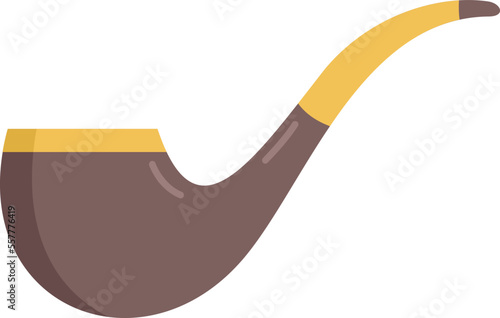 Photography Cigar smoke pipe icon flat vector