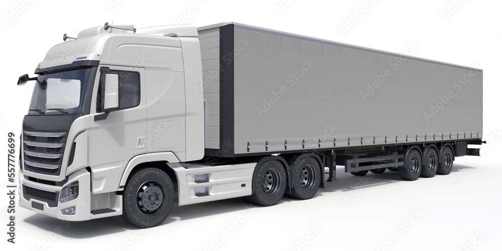 Transport truck with trailer 