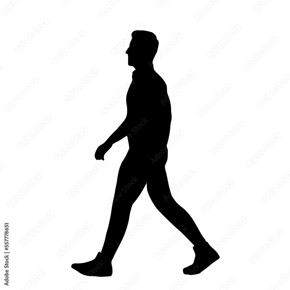 Mann Silhouette gehen laufen Business png transparent 