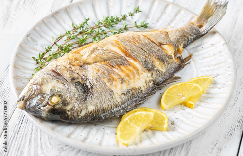 Mediterranean Baked Sea Bream photo