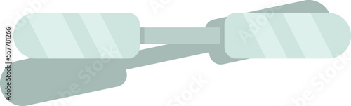Tonsillitis sticks icon flat vector. Throat tonsil. Mouth anatomy isolated