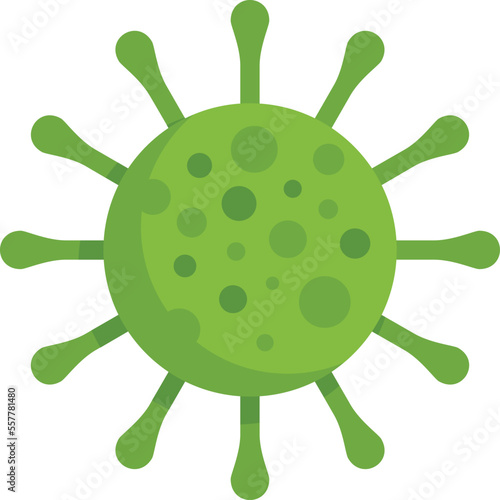 Tonsillitis virus icon flat vector. Throat tonsil. Mouth anatomy isolated