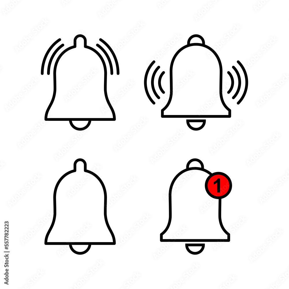 Bell Icon vector for web and mobile app. Notification sign and symbol for web site design Bell Icon vector for web and mobile app. Notification sign and symbol for web site design