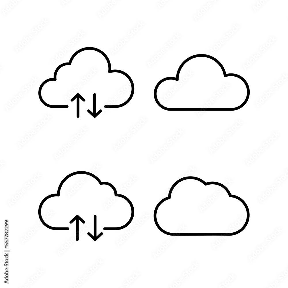 Cloud icon vector for web and mobile app. cloud sign and symbol Cloud icon vector for web and mobile app. cloud sign and symbol