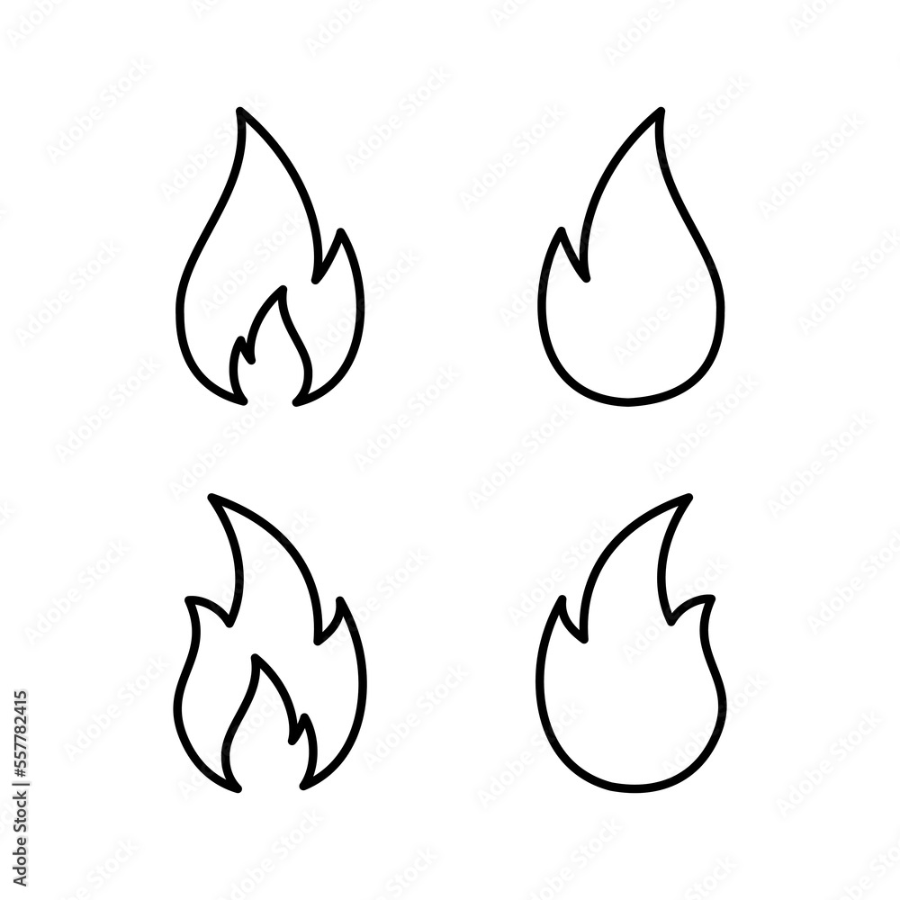 Fire icon vector for web and mobile app. fire sign and symbol Fire icon vector for web and mobile app. fire sign and symbol