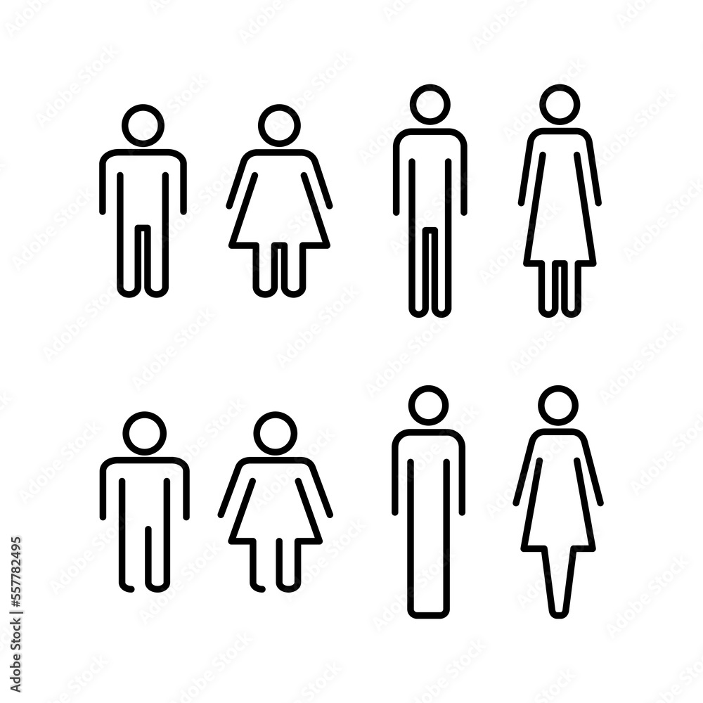Man and woman icon vector for web and mobile app. male and female sign and symbol. Girls and boys Man and woman icon vector for web and mobile app. male and female sign and symbol. Girls and boys