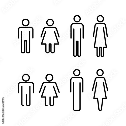 Man and woman icon vector for web and mobile app. male and female sign and symbol. Girls and boys