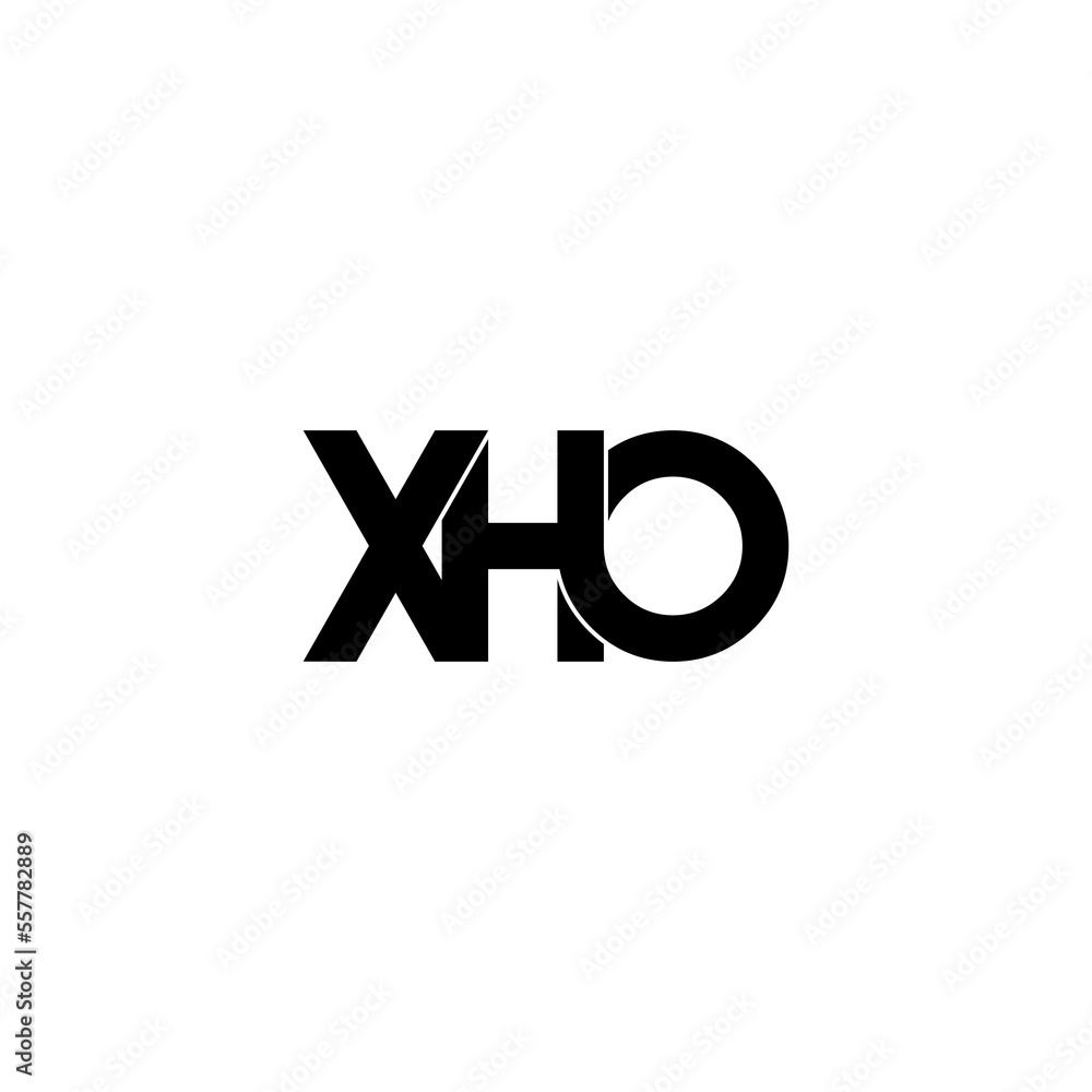 xho letter initial monogram logo design