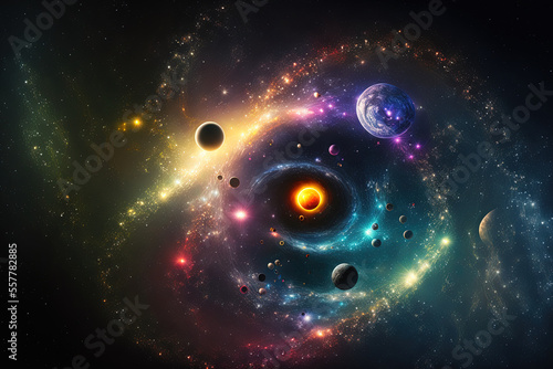 Cosmology stars, planets, and galaxies; space and time travel; scientific basis. Generative AI