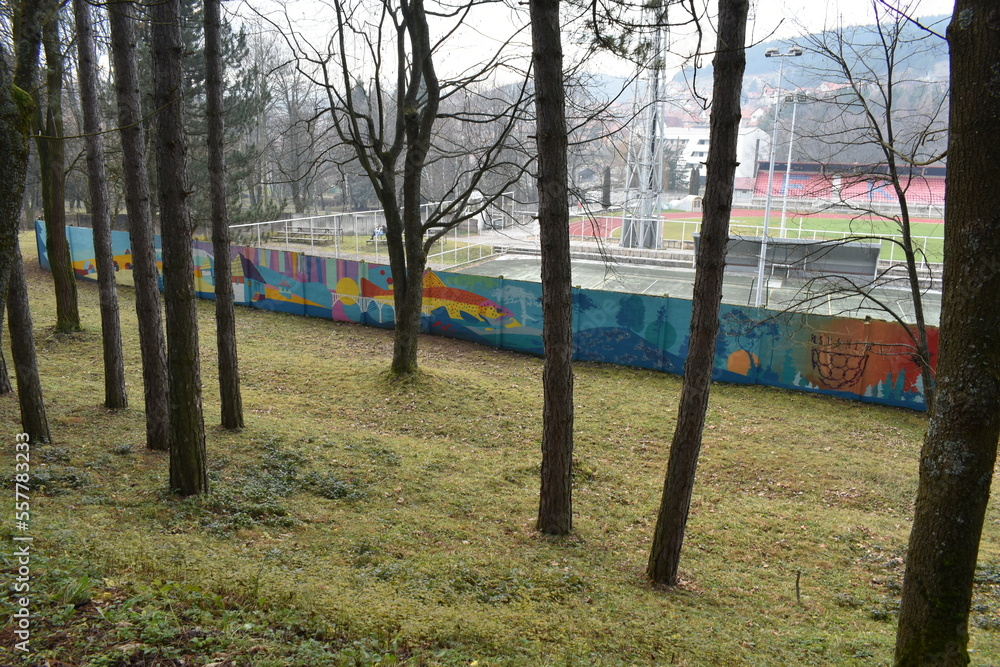 Park Vodice mural on Football stadium Park Vodice mural on Football stadium